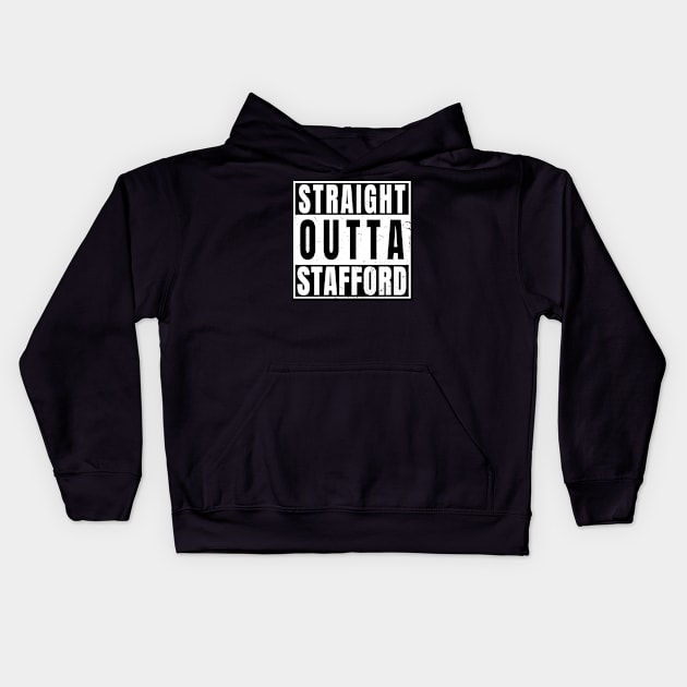 Straight Outta Stafford Kids Hoodie by Randomart